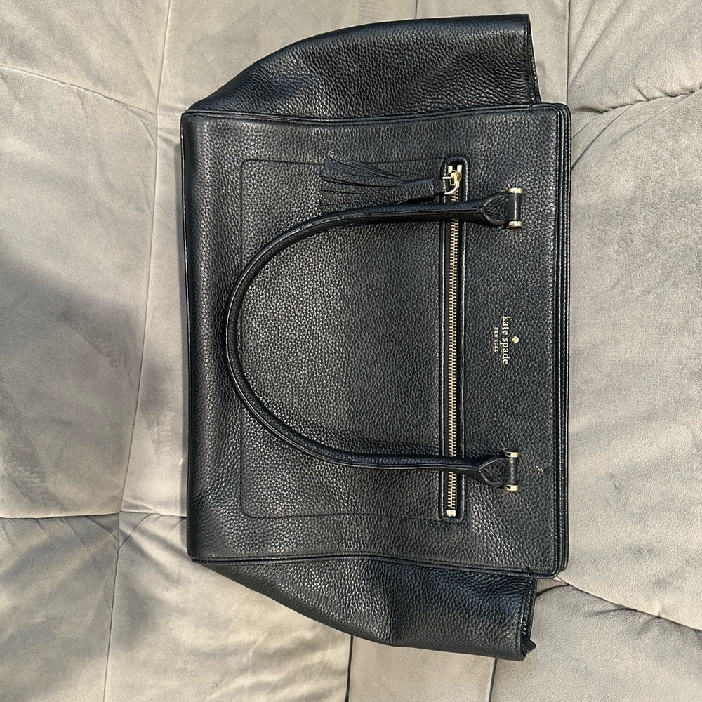 Kate Spade Black Pebbled Leather Tote